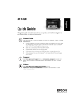 Epson XP-5100 Quick start guide