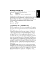 Epson WorkForce WF-7110 Important information