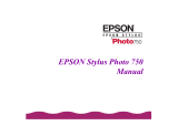 Epson Stylus Photo 750 User manual