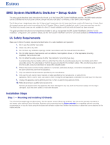 Extron SMX System MultiMatrix User manual