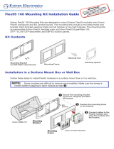 Extron Flex55 100 Mounting Kit Series User manual