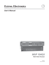 Extron electronics Multi Video Processor MVP 104GX User manual