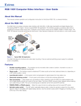 Extron RGB 192 User manual