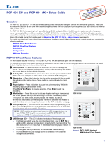 Extron electronics RCP 101 Series User manual