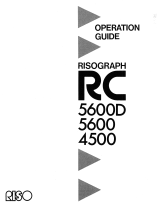 Riso RC4500 Owner's manual