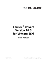 Broadcom Emulex DriversVersion 10.3for VMware ESXi User guide