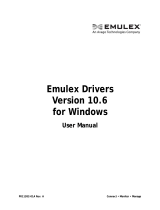 Broadcom Emulex Drivers Version 10.6 for Windows User User guide