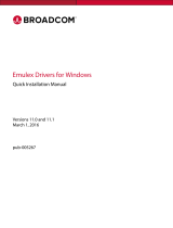 Broadcom Emulex Drivers for Windows Quick Installation  11.0 and 11.1 User guide