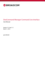 Broadcom OneCommand Manager Command Line Interface User  11.0 and 11.1 User guide