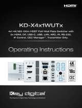 Key Digital HDBT PoH Wall Plate Switcher KD-X4x1WUTx User manual