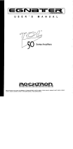 Rocktron Egnater TOL50 Owner's manual