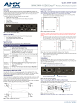AMX NMX-MM-1000 Quick start guide