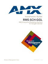 AMX RMS-SCH-GGL Installation guide