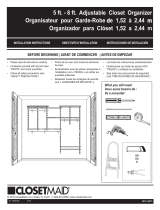 ClosetMaid 5 Ft.- 8 Ft. Shelftrack Organizer Installation guide