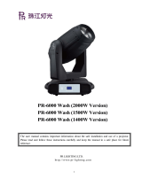 PR Lighting PR-6000 Wash User manual