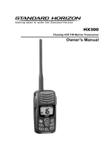 Standard Horizon HX300 Owner's manual