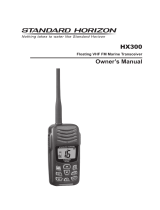 Standard Horizon HX300 Owner's manual