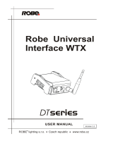 Robe Universal Interface WTX User manual