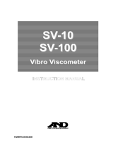 A&D SV-10 / SV-100 Series User manual