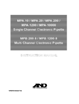 AND MPA / MPB Series User manual