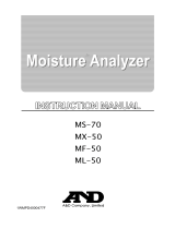A&D MS-70 User manual