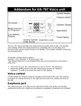 A&D UA-767 Voice User manual