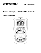 Extech Instruments MM750W Wireless Datalogging CAT IV True RMS Multimeter User manual