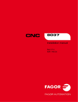 Fagor CNC 8037 for milling machines Owner's manual