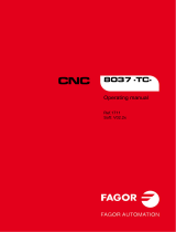 Fagor CNC 8037 para tornos Owner's manual