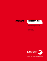 Fagor CNC 8037 para fresadoras Owner's manual