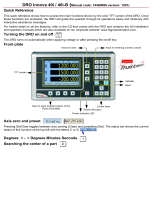 Fagor DRO Visualizadores para fresadoras y mandrinadoras 40i User manual
