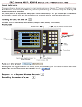 Fagor DRO Visualizadores para fresadoras y mandrinadoras 40i-P User manual