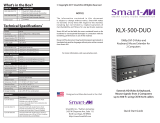 SmartAVI KLX-500-DUO-RX User manual