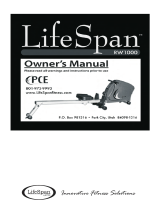 LifeSpan RW1000 User manual