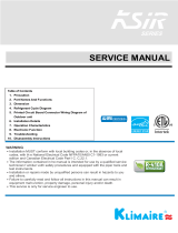 Klimaire KSIR036-H215 -O / -I User manual