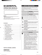 Fujitsu ASGG12CPTA-B Operating instructions