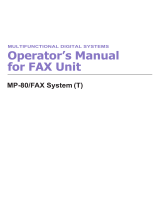 KYOCERA MP-80/FAX System(T) User manual