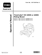Toro TimeCutter ZS 3200S Riding Mower User manual