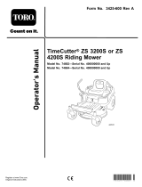 Toro TimeCutter ZS 4200S Riding Mower User manual