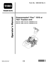 Toro Greensmaster Flex 1018 Traction Unit User manual