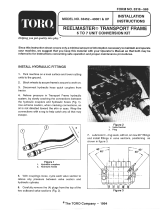 Toro 5 To 7 Conversion Kit, Reelmaster Transport Frame User manual