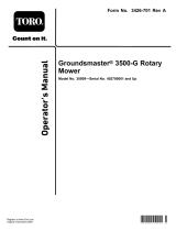Toro Groundsmaster 3500-G Rotary Mower User manual