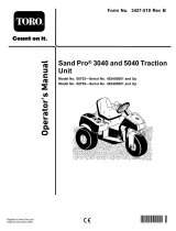 Toro Sand Pro 5040 Traction Unit User manual