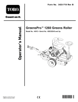 Toro GreensPro 1260 Greens Roller User manual