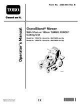 Toro GrandStand Mower, With 91cm TURBO FORCE Cutting Unit User manual