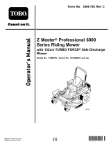 Toro Z Master Professional 6000 Series Riding Mower, User manual