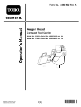 Toro Auger Head, Compact Tool Carrier User manual