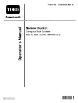 Toro Narrow Bucket, Compact Tool Carriers User manual