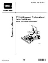 Toro CT2240 Compact Triple 4-Wheel Drive Turf Mower User manual