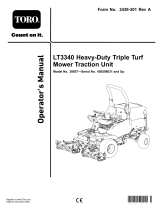 Toro LT3340 Heavy-Duty Triple Turf Mower Traction Unit User manual